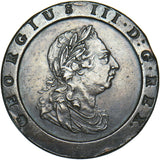 1797 Cartwheel Twopence - George III British Copper Coin - Very Nice