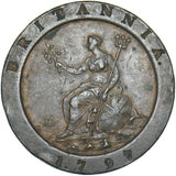 1797 Cartwheel Twopence - George III British Copper Coin - Nice