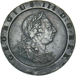 1797 Cartwheel Twopence - George III British Copper Coin - Nice