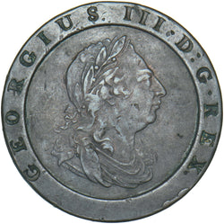 1797 Cartwheel Twopence - George III British Copper Coin - Nice