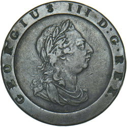 1797 Cartwheel Twopence - George III British Copper Coin - Nice