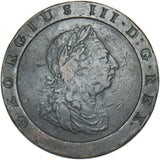 1797 Cartwheel Twopence - George III British Copper Coin - Nice