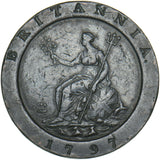 1797 Cartwheel Twopence - George III British Copper Coin - Nice