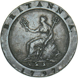 1797 Cartwheel Twopence - George III British Copper Coin - Nice