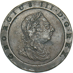 1797 Cartwheel Twopence - George III British Copper Coin - Nice