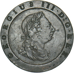 1797 Cartwheel Twopence - George III British Copper Coin - Nice