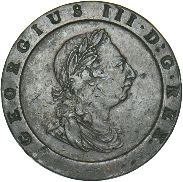 1797 Cartwheel Twopence - George III British Copper Coin - Nice