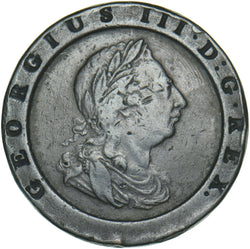1797 Cartwheel Twopence - George III British Copper Coin