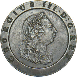 1797 Cartwheel Twopence - George III British Copper Coin - Very Nice