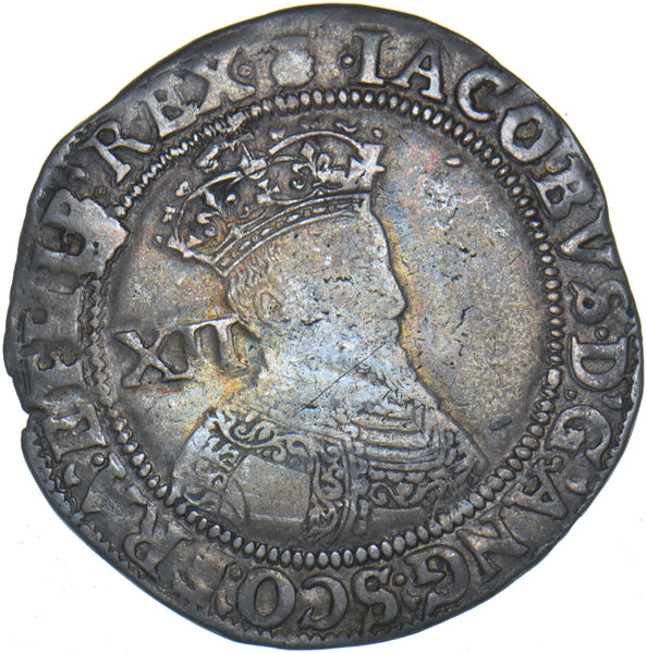 1603-4 Shilling - James I British Silver Hammered Coin - Nice