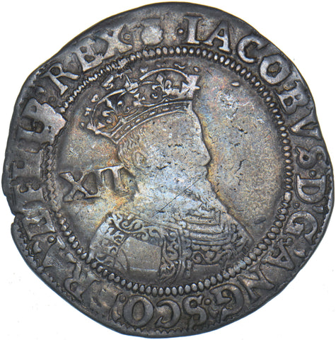 1603-4 Shilling - James I British Silver Hammered Coin - Nice