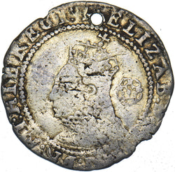 1601 Sixpence (mm. 1) - Elizabeth I British Silver Hammered Coin