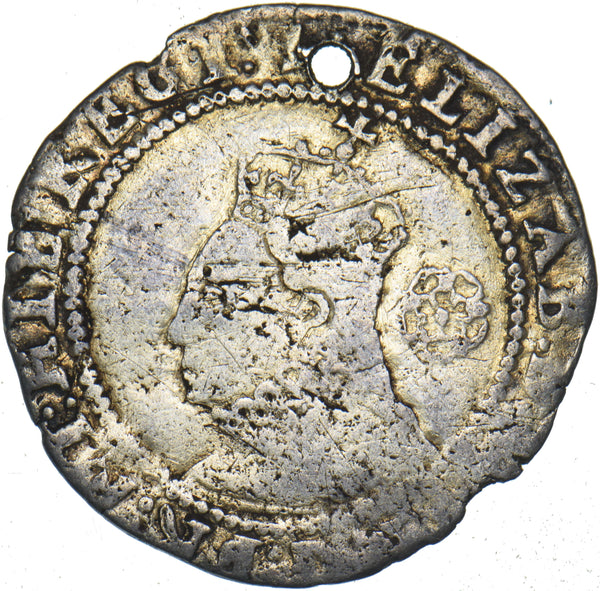 1601 Sixpence (mm. 1) - Elizabeth I British Silver Hammered Coin