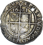 1601 Sixpence (mm. 1) - Elizabeth I British Silver Hammered Coin