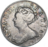 1705 Shilling (Roses & Plumes) - Anne British Silver Coin - Nice