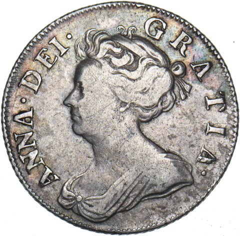 1705 Shilling (Roses & Plumes) - Anne British Silver Coin - Nice