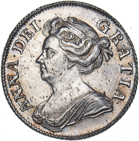 1708 Shilling - Anne British Silver Coin - Very Nice