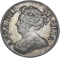 1709 Shilling - Anne British Silver Coin - Nice