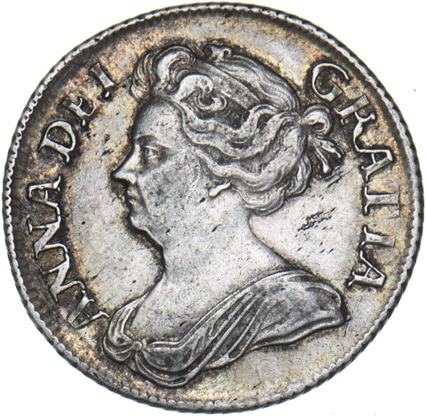 1709 Shilling - Anne British Silver Coin - Very Nice