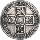 1711 Shilling - Anne British Silver Coin - Nice