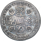 1739 Shilling - George II British Silver Coin - Nice