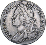 1758 Shilling - George II British Silver Coin - Nice