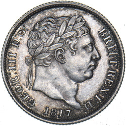 1817 Shilling - George III British Silver Coin - Superb