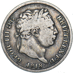 1818 Shilling - George III British Silver Coin
