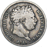 1818 Shilling - George III British Silver Coin