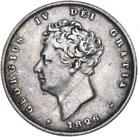 1826 Shilling - George IV British Silver Coin