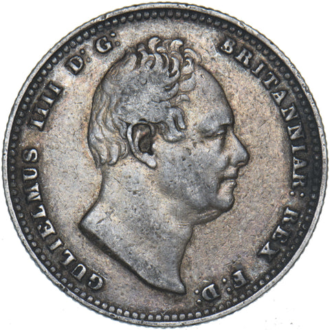 1834 Shilling - William IV British Silver Coin - Nice