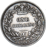1841 Shilling - Victoria British Silver Coin - Nice