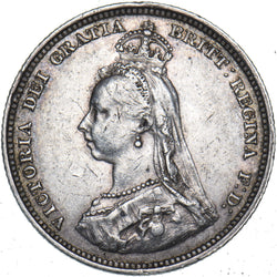 1887 Shilling - Victoria British Silver Coin - Nice