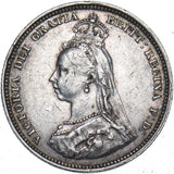 1887 Shilling - Victoria British Silver Coin - Nice