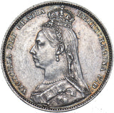 1890 Shilling - Victoria British Silver Coin - Very Nice