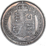 1890 Shilling - Victoria British Silver Coin - Very Nice