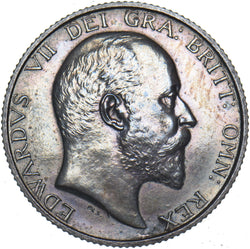 1902 Matt Proof Shilling - Edward VII British Silver Coin - Superb