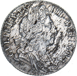 1697 Sixpence - William III British Silver Coin - Very Nice