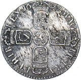 1697 Sixpence - William III British Silver Coin - Very Nice