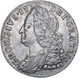 1757 Sixpence - George II British Silver Coin - Nice