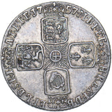 1757 Sixpence - George II British Silver Coin - Nice