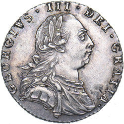 1787 Sixpence - George III British Silver Coin - Very Nice
