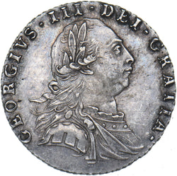 1787 Sixpence - George III British Silver Coin - Very Nice