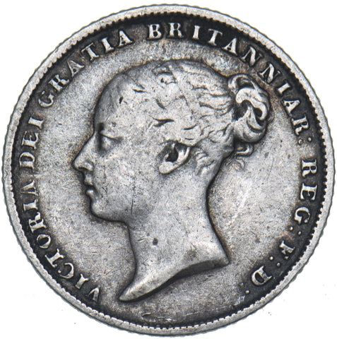 1856 Sixpence - Victoria British Silver Coin