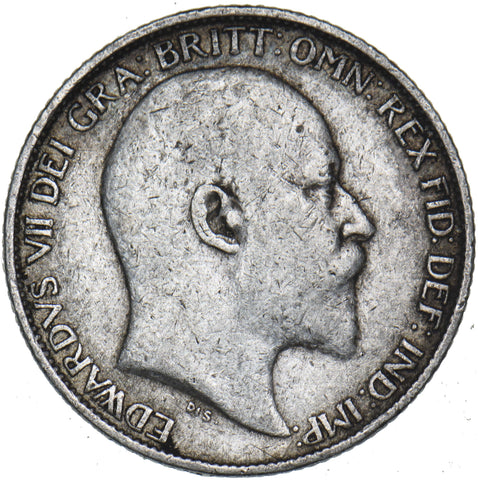 1908 Sixpence - Edward VII British Silver Coin