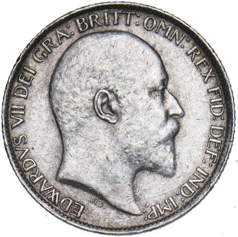 1910 Sixpence - Edward VII British Silver Coin - Nice