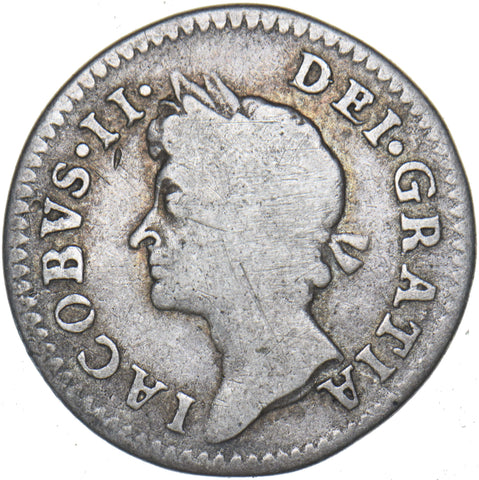 1687 Maundy Fourpence (7 Over 6) - James II British Silver Coin