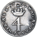 1702 Maundy Fourpence - Anne British Silver Coin