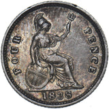 1838 Groat (Fourpence) - Victoria British Silver Coin - Very Nice