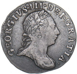 1784 Threepence - George III British Silver Coin - Nice